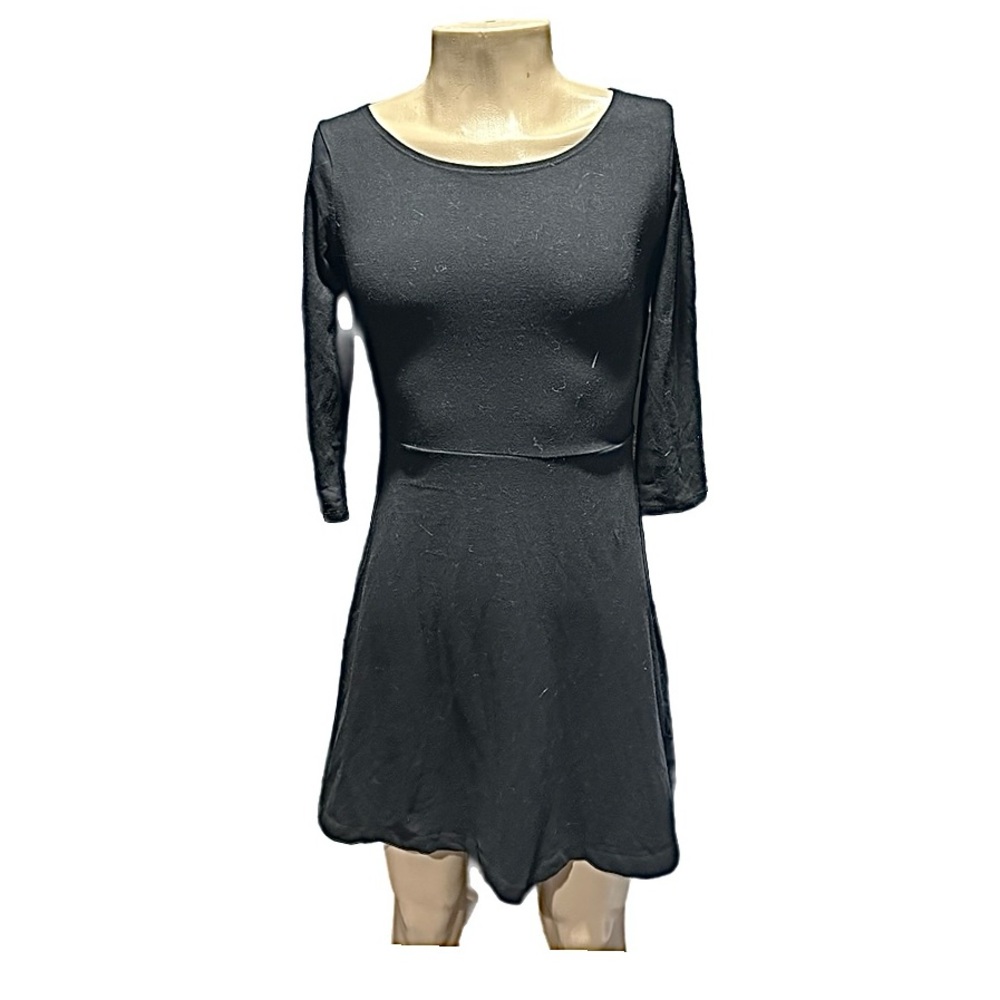 NWOT Women’s Old Navy Basic Midi Dress with 3/4 Length Sleeves in Black